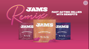 Curaleaf JAMS Remix Fast-Acting Ratio Jellies Blackberry (I) 00425