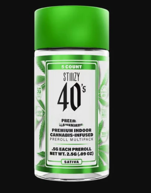 STIIIZY - Stiiizy - Green Crack - 2.5g 40's Infused Pre-Rolls - 5pk Main Image