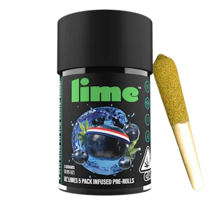 Lime - Lime - Blueberry Headband (H) - Infused Joint - 5 Pack - 3g
