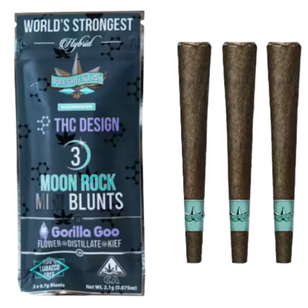 Presidential - Presidential Moonrock - Mini - Gorilla Goo (H) - Infused Blunt - 3pk - 2.1g Main Image