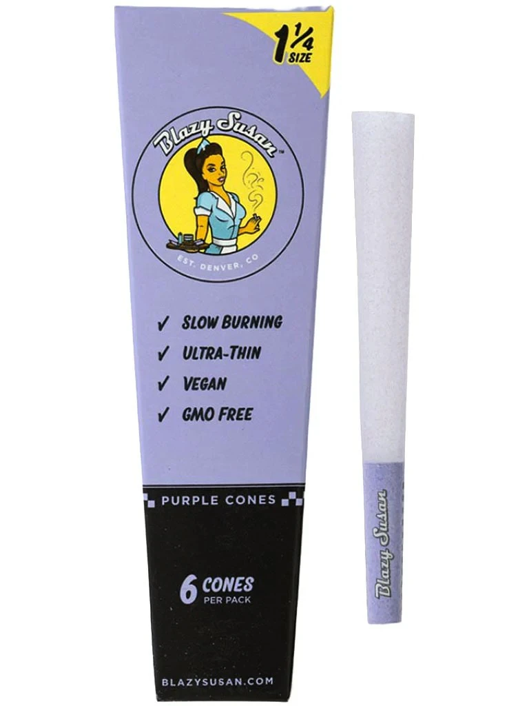 devil's lettuce accessories & more - Blazy Susan: 1&1/4 Cones - Purple - 6pk Main Image