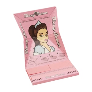 BLAZY SUSAN - Pink 1.25" Rolling Papers Deluxe Rolling Kit