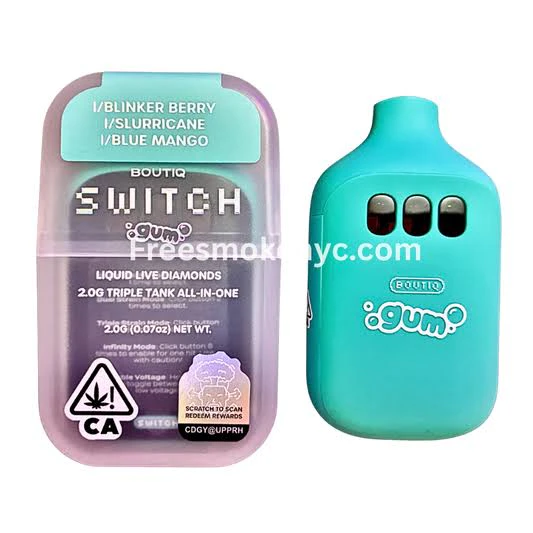 Boutiq - BOUTIQ - 1g Triple Tank AIO Liquid Live Diamonds - Blinker Berry x Slurricane x Blue Mango Main Image