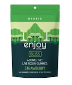 Enjoy Live Rosin 600 mg Bliss Hybrid Gummies 15 mg each 40 count