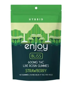 Enjoy Hemp Wellness - Enjoy Live Rosin 600 mg Bliss Hybrid Gummies 15 mg each 40 count