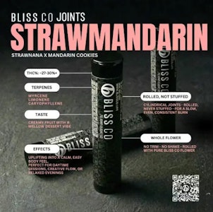 Bliss Co. - BLISSCO | Preroll | Strawmandarin Split | 1pk .7g