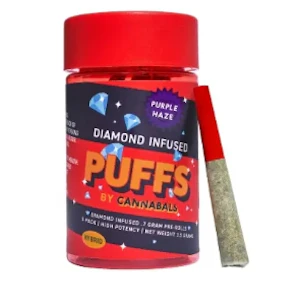 CANNABALS - Cannabals (Puffs)  - Purple Haze - 7pk .5g infused pre rolls