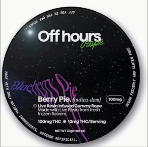 OFF HOURS - OFF HOURS | BERRY PIE | LIVE RESIN ROPE 100MG