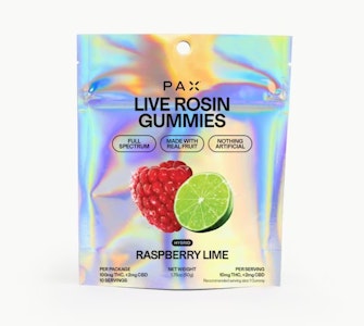 PAX - PAX Live Rosin Gummies - Raspberry Lime - [10pk] (100mg)