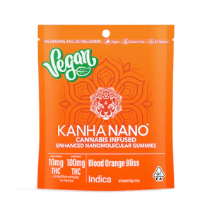 KANHA - Kanha Nano Indica Blood Orange Bliss Vegan Gummies 100mg