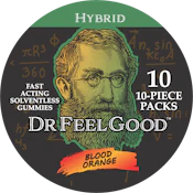Blood Orange, Hybrid, Hash Rosin Gummies, 10 pack
