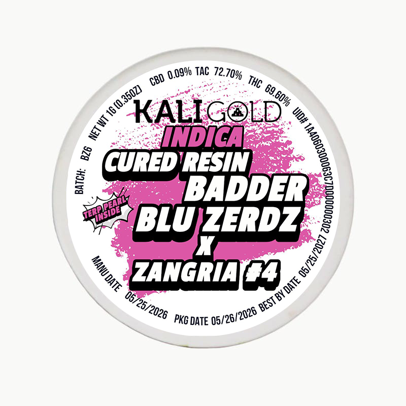 Kali Gold Blu Zerdz x Zangria #4 Cured Resin Badder 1.0g