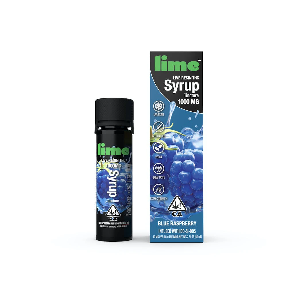 Lime - Lime Blue Raspberry Live Resin THC Syrup 1000mg Main Image