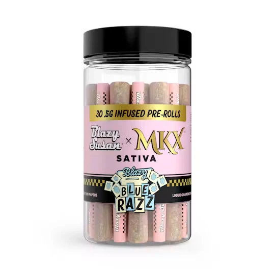 MKX - Blazy Susan x MKX - Blazy Blue Razz .5G Liquid Diamond Infused Pre-Roll (30 Pack) Main Image