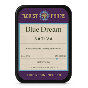 FLORIST FARMS - Florist Farms - Blue Dream - Live Resin Infused - 5pk - .5g - 41%THC - Pre-Rolls