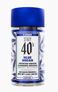 STIIIZY - [STIIIZY] Live Resin Infused 40's Preroll 5 Pack - 2.5g - Blue Dream (S)