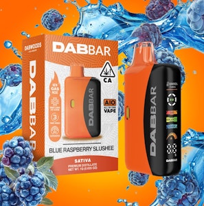DABWOODS - Dabwoods - Blue Raspberry Slushee - 1g All-In-One DabBar Vape