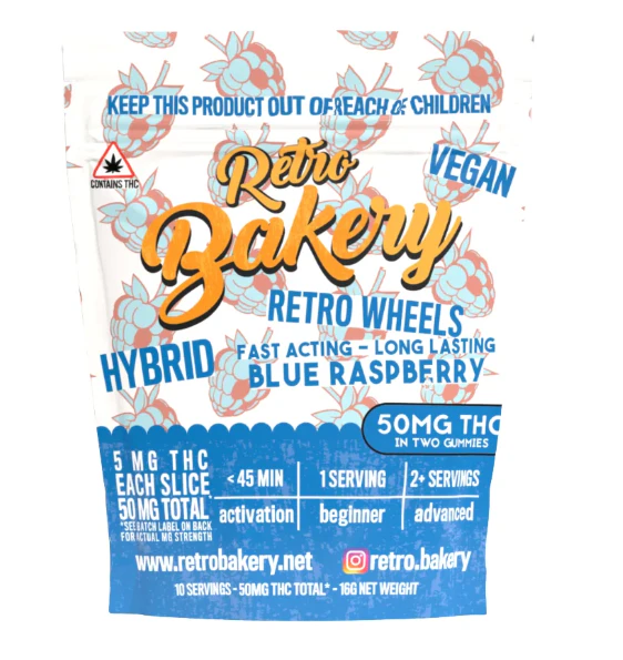RETRO BAKERY - Retro Bakery | Blue Raspberry Wheels (2ct) | 25mg THC Main Image