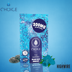CHOICE - Choice Gummies Blue Raz Dream 200mg (Sativa)