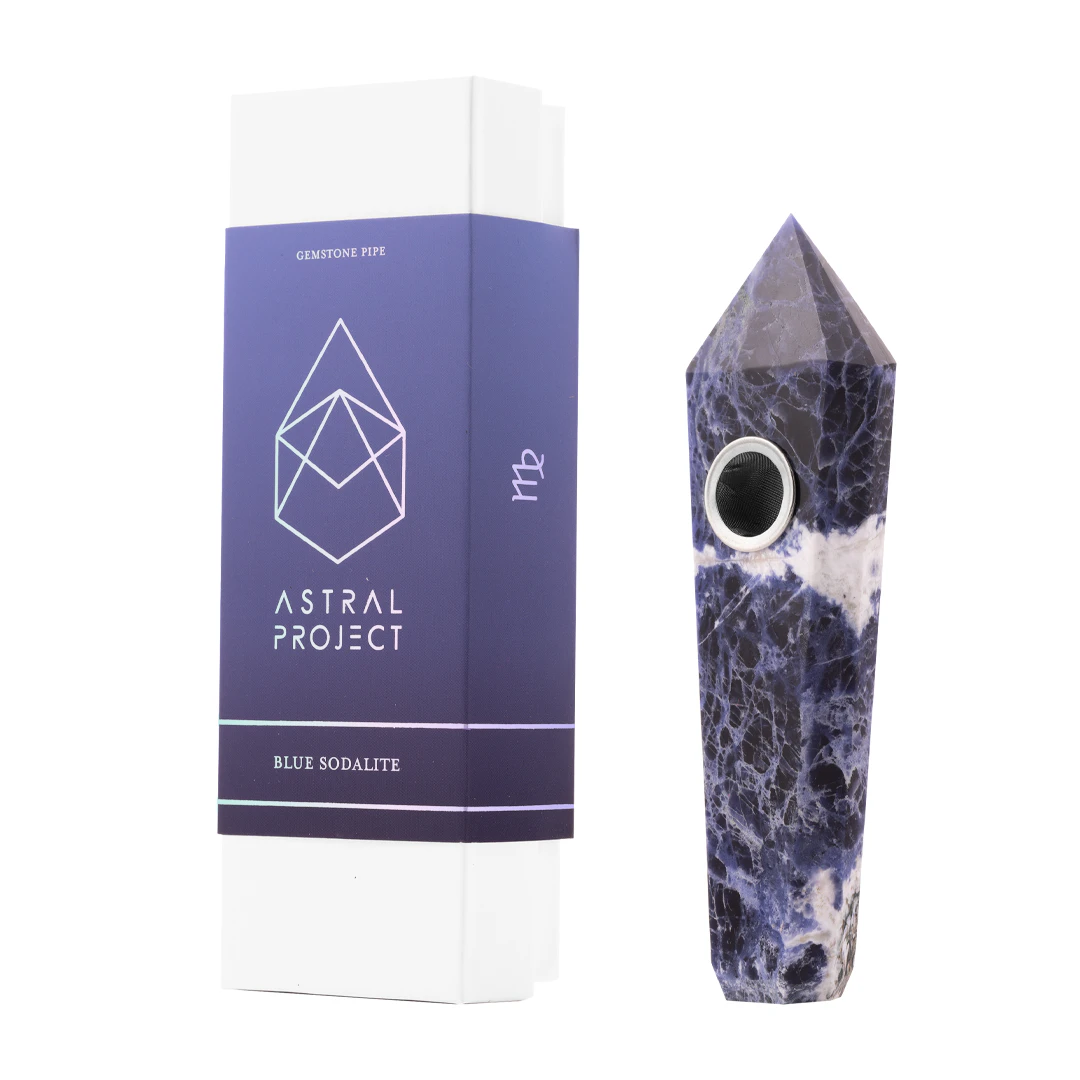 ASTRAL PROJECT - BLUE SODALITE GEMSTONE PIPE - ASTRAL PROJECT Main Image