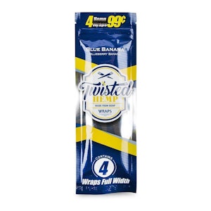 TWISTED - Blueberry Banana | Hemp Wraps | 4 pack | Twisted