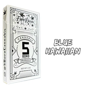 5 Boro Cannabis - Blue Hawaiian | Preroll | 0.7g x 5pk | 5 Boro