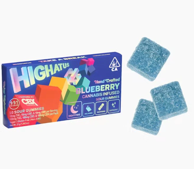 Highatus - Highatus - Sour Gummies 10pk - Blueberry Main Image