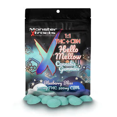 Monster Xtracts - Monster Xtracts - Blueberry Bliss THC/CBN - 200mg Main Image
