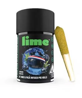 Lime - Lime - Lil Limes - Blueberry Headband - Infused PreRoll Pack - 5pk - 3g Main Image