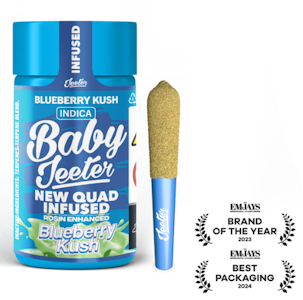 Jeeter - Blueberry Kush - Quad-Infused 5 Pack Pre Roll - .5G (2.5G)