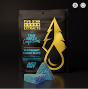  True North Five Star Extracts-Gummies-Blueberry Lemon Haze-Hybrid-200mg THC