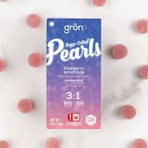 Grön Edibles - Gron Pearls - Blueberry Lemonade - 1:1 CBG:THC - Sativa - 100MG