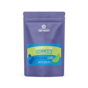 TAPROOT - Tap Root - Blueberry lime - Soleventless Hash Rosin - 10ct - 100mg - Edibles