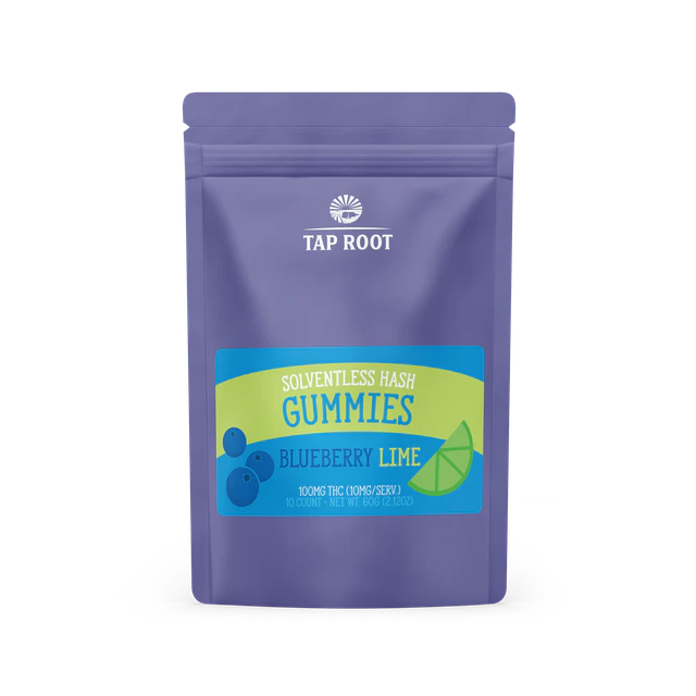 TAPROOT - Tap Root - Blueberry lime - Soleventless Hash Rosin - 10ct - 100mg - Edibles Main Image