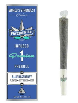 Presidential - PRESIDENTIAL - Infused Preroll - Blue Raspberry - Moon Rocks - 1G Main Image
