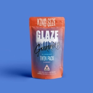 GLAZE - Glaze | Blueberry/Cherry Twin Pack | 10mg Gummy | 20-Pack | 200mg Total