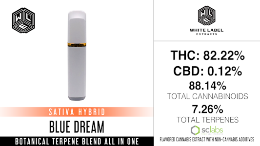 WHITE LABEL EXTRACTS - Blue Dream, Distillate, Disposable, 1g
