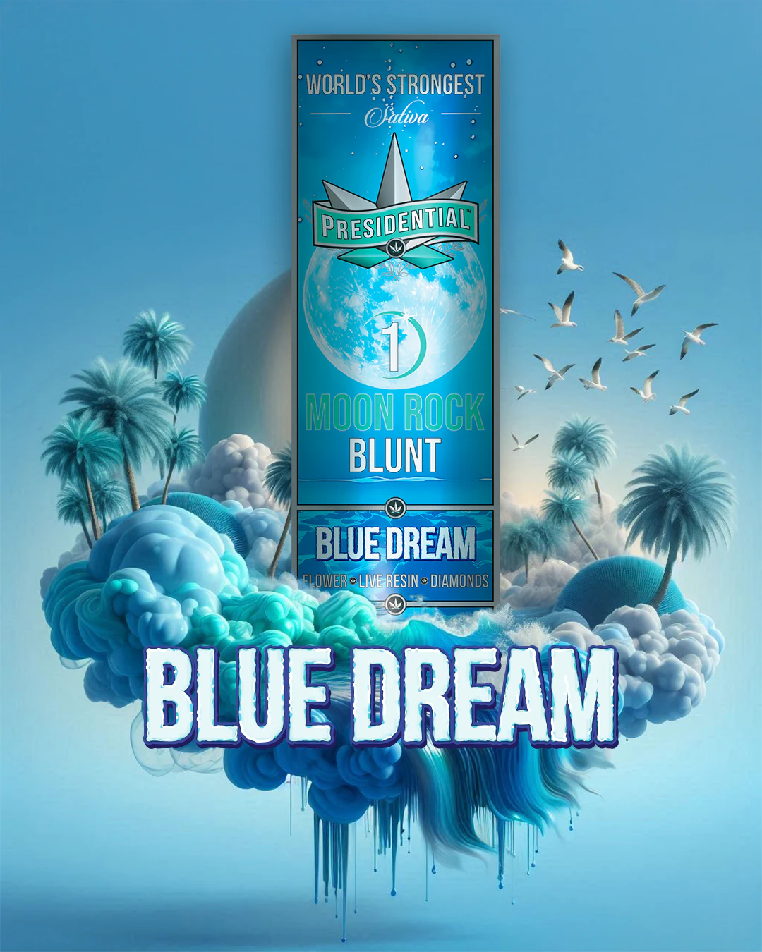 Presidential THC - Presidential Moon Rock Blunt - Blue Dream (1.5g) Main Image