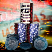 Sin City | 10pk Gummies | Blue Raspberry Poker Chips | 100mg