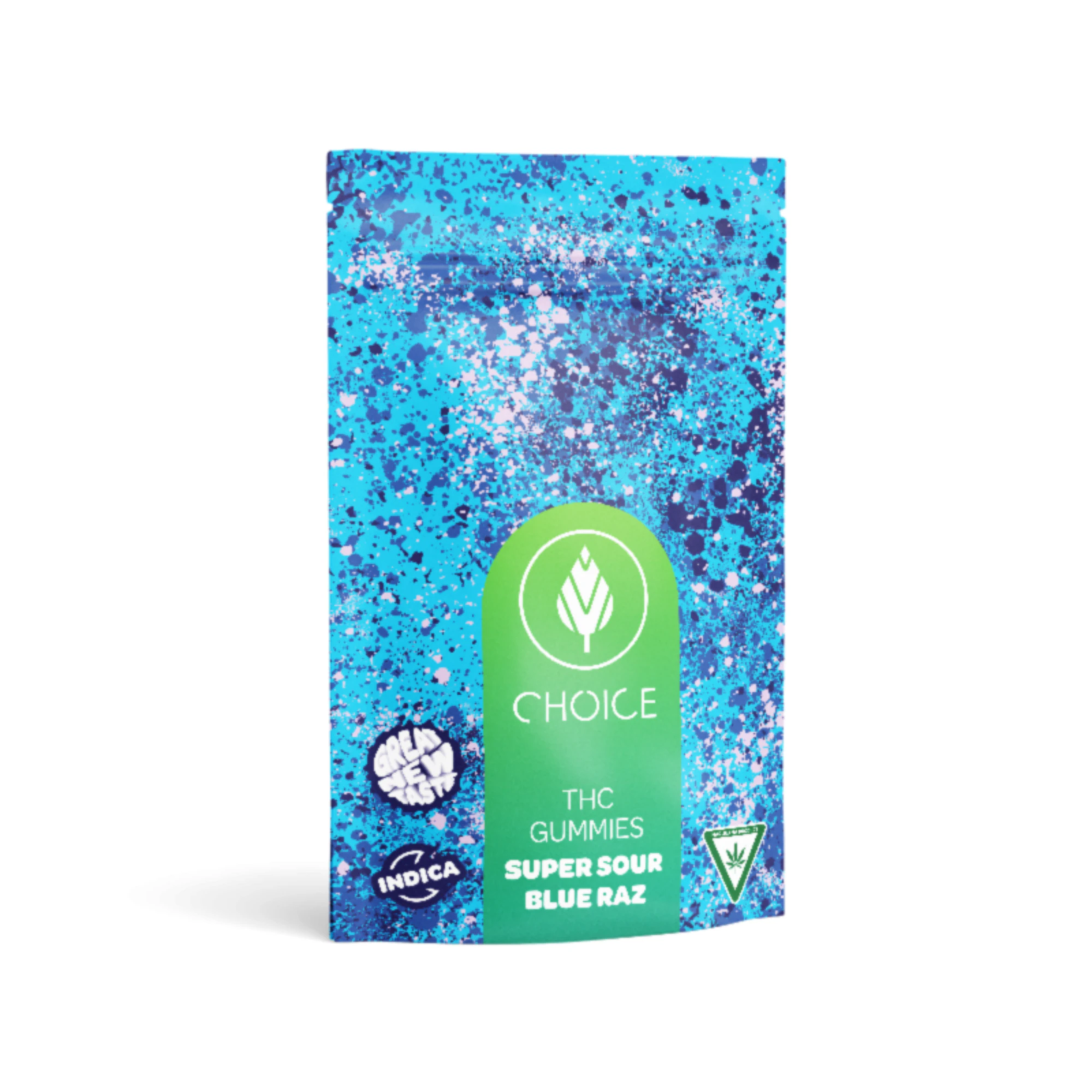 CHOICE - Choice Gummies - Super Sour Blue Raz - 100mg Main Image