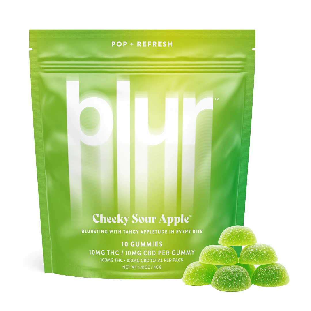BLUR - Blur Cheeky Sour Apple Gummies 10 pack 100mgs Main Image