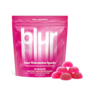 Blur Sour Watermelon Sparks Gummies 10 pack 100mgs