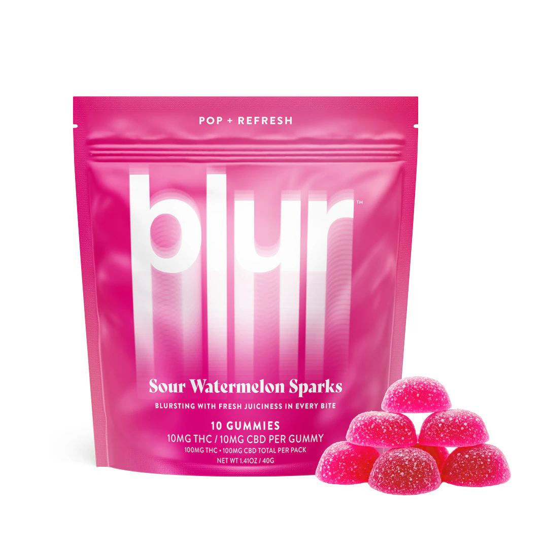BLUR - Blur Sour Watermelon Sparks Gummies 10 pack 100mgs Main Image