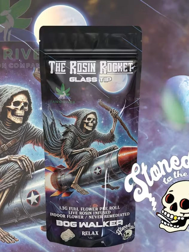 Stoned to the Bone -  Stoned to the Bone-Rosin Rocket-BOG Walker-Hybrid-Pre Roll-1.3G-40.92% Main Image