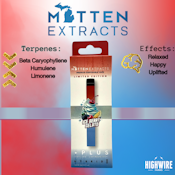 Mitten Extracts Disposable Ice Berry Gelato 1g Distillate + Live Resin Terps 