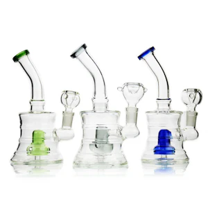 LA Wholesale Kings - 6" Bong with Drum Lines Body and 14mm Male Bowl