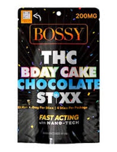 Bossy - Bossy - Bday Cake Chocolate Stixx 200mg 4x50mg