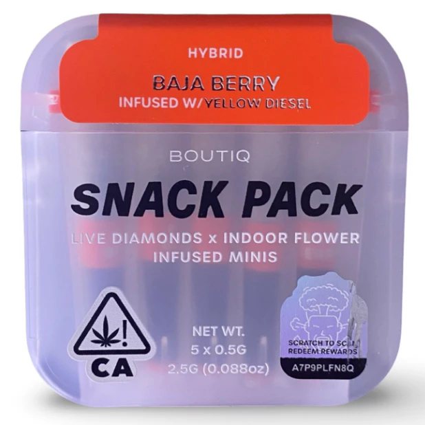 Boutiq - Baja Berry x Yellow Diesel Diamond Infused 5 Pack 2.5G Main Image
