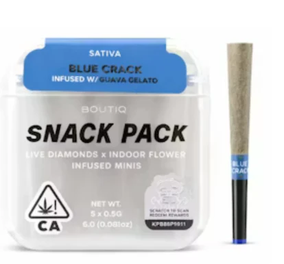 Boutiq - Blue Crack x Guava gelato Diamond Infused 5 Pack 2.5G Main Image