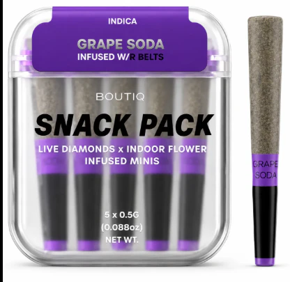 Boutiq - Grape Soda x Rainbow Belts Diamond Infused 5 Pack 2.5G Main Image